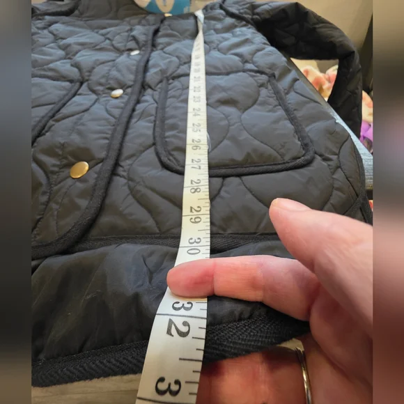 St. John's Bay Women's Quilted Black Puffer Jacket - Picture 5 of 6